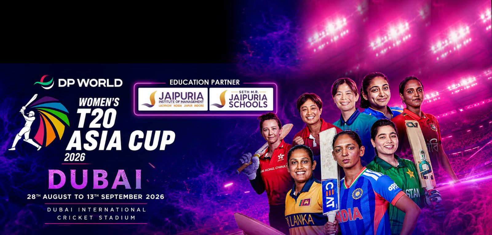 Womens T20 Asia Cup 2026 Partner - Jaipuria School - Jaipuria School Womens T20 Asia Cup 2026
